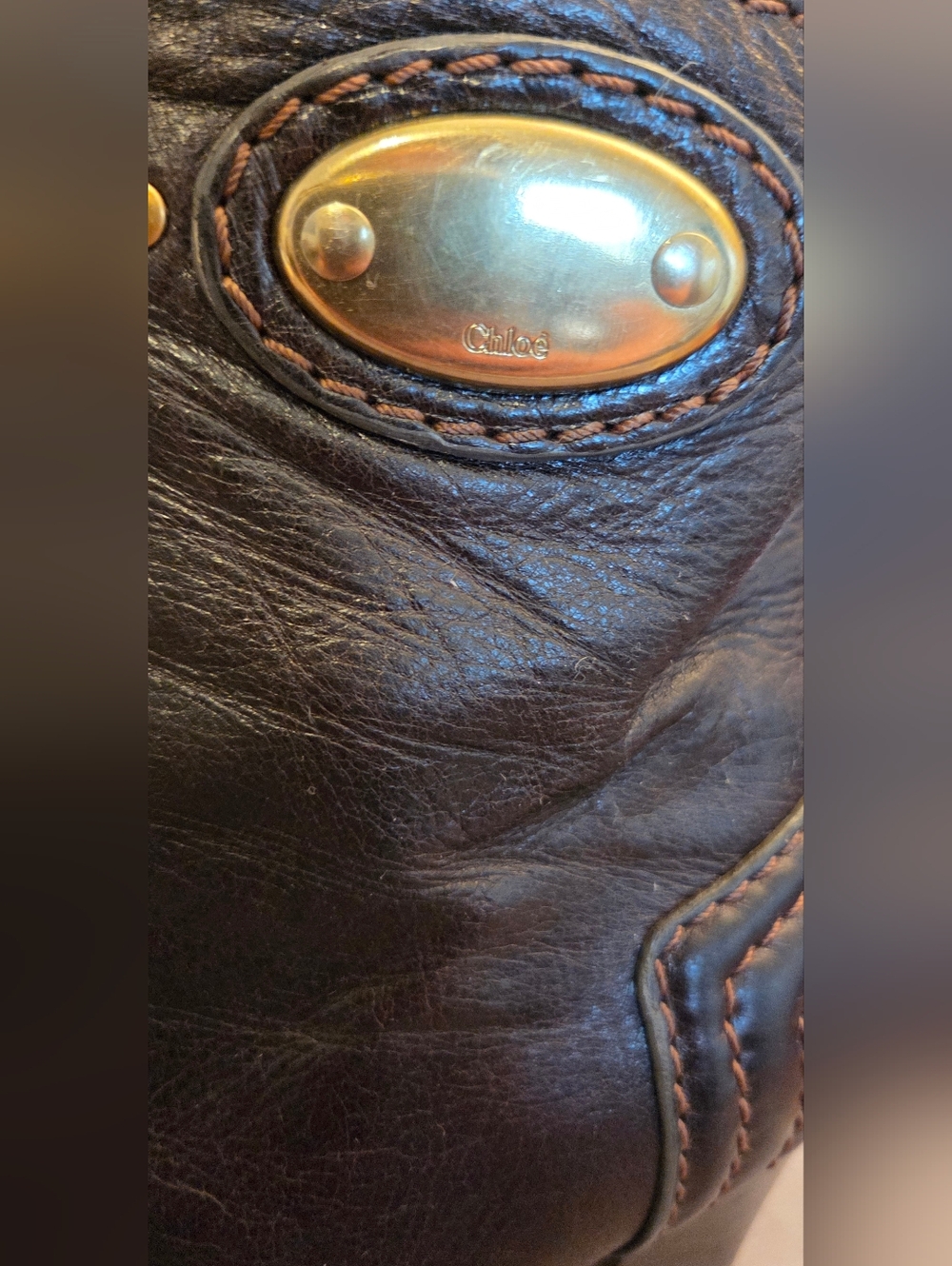 Chloe Tania Brown Leather Ankle Boots Size 7.5 - Picture 8 of 9